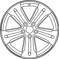 OEM 2008 Toyota Highlander Wheel, Alloy - 42611-48430
