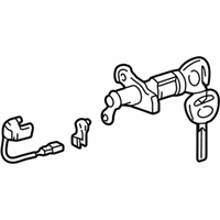 OEM 2000 Lexus ES300 Luggage Compartment Lock Cylinder & Key Set - 69055-33220