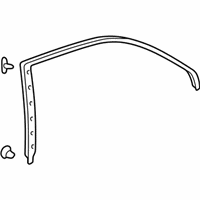 OEM 2000 Acura RL Sub-Seal, Right Rear Door - 72825-SZ3-003