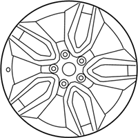 OEM Hyundai Santa Fe Sport 17 10 Spoke Alloy Wheel - 52910-4Z175