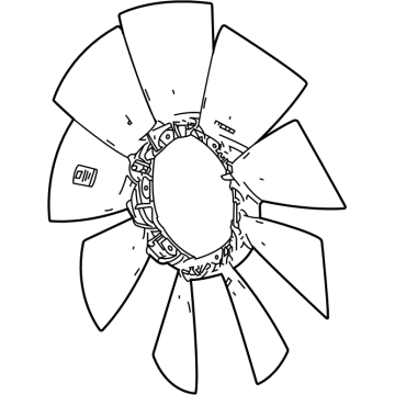 OEM 2021 GMC Sierra 2500 HD Fan Blade - 84012677