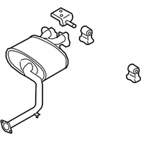 OEM 2018 Kia Stinger Rear Muffler Assembly, Right - 28711J5010