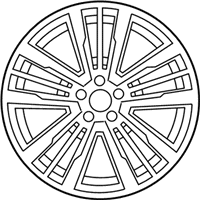 OEM Ford Police Interceptor Utility Wheel, Alloy - FB5Z-1007-F