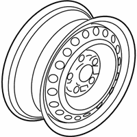 OEM 2009 Honda Civic Disk, Wheel (15X6J) (Tpms) (Black) (Ring Techs) - 42700-SNE-A11