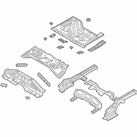 OEM Hyundai Venue Panel Complete-Rear Floor - 65500-K2100