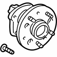 OEM 1998 Toyota Sienna Rear Axle Bearing And Hub Assembly, Right - 42450-08010