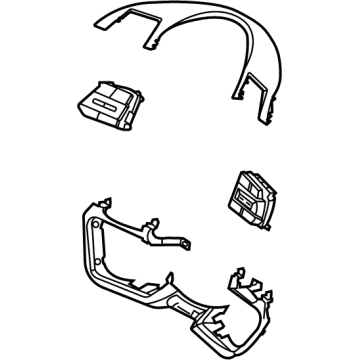OEM 2022 Hyundai Elantra STRG WHEEL REMOCON BEZEL ASSY - 96700-AA880-NNB