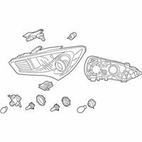 OEM 2013 Hyundai Genesis Coupe Headlamp Assembly, Left - 92101-2M560