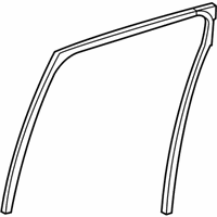 OEM 2013 Acura MDX Channel, Left Rear Door Run - 72775-STX-A01