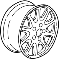 OEM 1998 BMW 740iL Alloy Rim, Forged - 36-11-1-090-224