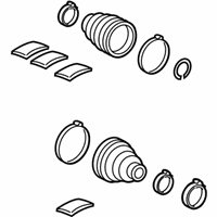 OEM 2015 Lexus RX450h Boot Kit, Front Drive Shaft - 04427-0W110