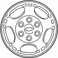 OEM 2004 GMC Yukon Wheel Rim-16X7J 31Mm Outside 139.7X6Xm14 Bellcrank *Machin Face - 9598144