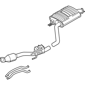 OEM Hyundai Santa Fe MUFFLER COMPLETE-CENTER - 28600-CL121