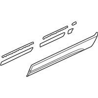 OEM 2001 GMC Savana 3500 Molding Asm, Quarter Panel Lower Front *Pewter Metal - 15072503