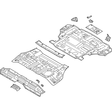 OEM 2022 Hyundai Santa Fe PANEL COMPLETE-REAR FLOOR - 65500-CL000