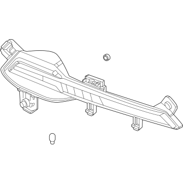 OEM 2022 Hyundai Sonata Rear Fog & R/Refl Lamp Assembly, Left - 92405-L1300