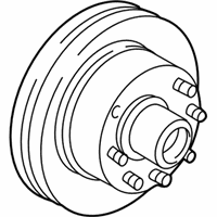 OEM 1990 Ford E-250 Econoline Hub & Rotor - YL3Z-1V102-GB