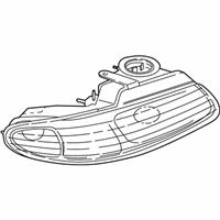 OEM 2007 Dodge Caravan Headlight Passenger Replacement - 4857700AC