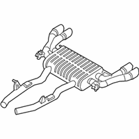 OEM 2022 BMW X4 REAR MUFFLER WITH EXHAUST FL - 18-30-8-093-533