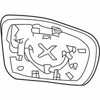OEM 2020 Nissan GT-R Glass-Mirror, LH - 96366-JF30A