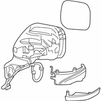 OEM Nissan Quest Door Mirror Assy-RH - 96301-3SW1A