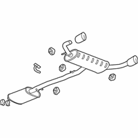 OEM Chevrolet Equinox Exhaust Muffler Assembly (W/ Exhaust Pipe & Tail Pipe) - 25920445