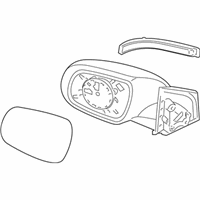 OEM 2010 Kia Rio Outside Rear View Mirror Assembly, Right - 876201G703