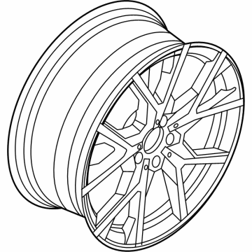 OEM 2022 BMW M235i xDrive Gran Coupe DISC WHEEL LIGHT ALLOY JET B - 36-11-8-092-356