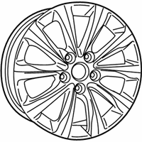 OEM 2019 Chrysler Pacifica Sparkle Silver Aluminum Wheel - 5RJ39GSAAA