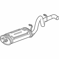 OEM 1997 Jeep Wrangler Exhaust Muffler And Tailpipe - 52019241