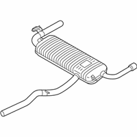 OEM 2021 BMW X1 Muffler Silencer With Exhaust Flap - 18-30-8-627-272