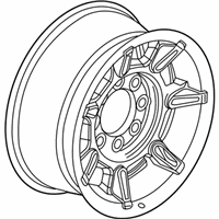 OEM 2005 Hummer H2 Wheel Rim-17X8.5 Aluminum Chrome - 9596883