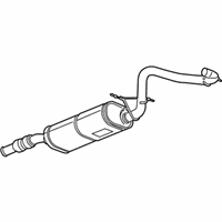 OEM 2010 GMC Yukon Exhaust Muffler Assembly (W/ Exhaust Pipe) - 25940555