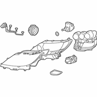 OEM Lexus LS600h Headlamp Unit With Gas, Right - 81145-50580