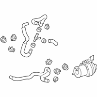 OEM 2007 Toyota Highlander Water Pump Assembly(For Heater) - 87200-48050