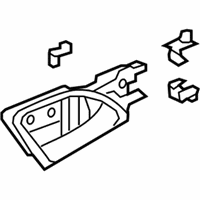 OEM 2014 Honda Crosstour Handle Assembly, Driver Side Inside (Grand Bonheur Silver) - 72160-TA5-A02ZD