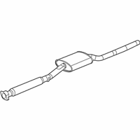 OEM 2007 Saturn Vue Exhaust Resonator ASSEMBLY (W/ Exhaust Pipe) - 15898909