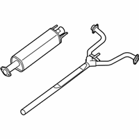 OEM 2010 Nissan Altima Exhaust Muffler Assembly - 20300-ZN50A