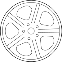 OEM Hyundai Santa Fe Wheel Rim 18 5-Double Spoke Design - 52910-2B385