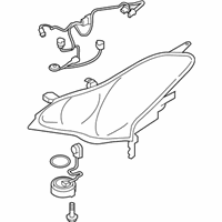 OEM Infiniti EX37 Headlamp Housing Assembly, Left - 26075-1BA4C