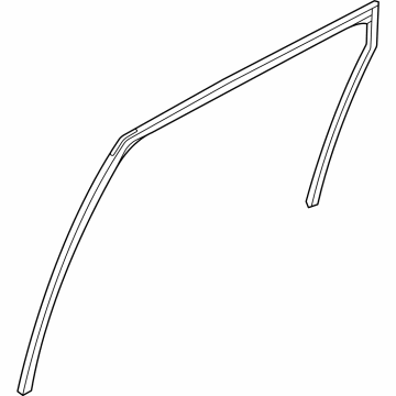 OEM 2021 Nissan Rogue Glass Run Rubber-Rear Door Window, RH - 82330-6RA0A