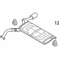 OEM 2014 Kia Forte5 Rear Muffler Assembly - 28710A7880