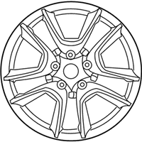OEM 2014 Nissan Maxima ALUM Wheel (18X8 5SPOKE Split Lt Silver) - 40300-9DA1A
