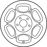 OEM 2000 Ford Expedition Wheel, Alloy - YL7Z-1007-CA