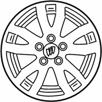 OEM 2005 Buick Rendezvous Wheel Rim, 17X6.5 *Chrome - 9596093