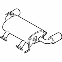 OEM Infiniti Q60 Exhaust Main Muffler Assembly, Left - 20100-JL01C