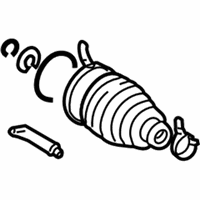 OEM 2017 Lexus LX570 Boot Kit, Front Drive Shaft - 04437-60052