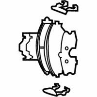 OEM 2006 Hyundai Tiburon Front Disc Brake Pad Kit - 58101-2CA01