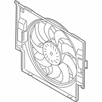 OEM 2016 BMW M3 Radiator Condenser Cooling Fan - 17-11-2-284-887