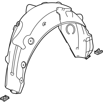 OEM 2022 Acura TLX Fender Assembly, Right Rear - 74540-TGV-A00